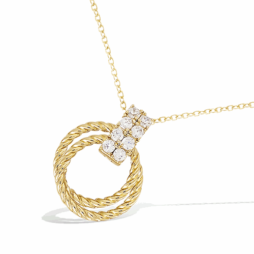 Pendentif en plaqué or – 62ED1480CZ