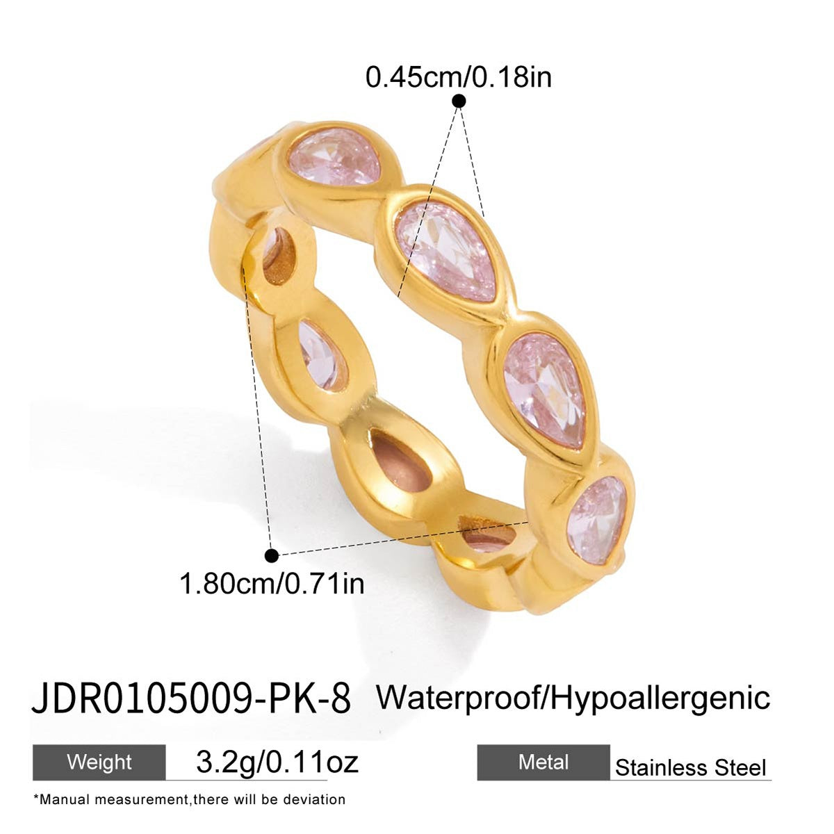 Bague en acier – BG0105009-PK-8