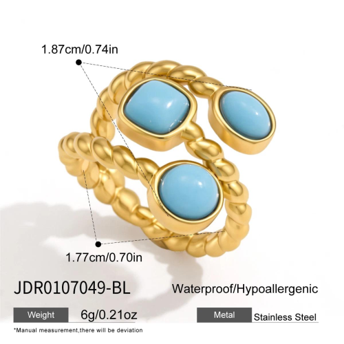 BAGUE ACIER REF BG0107049-BL