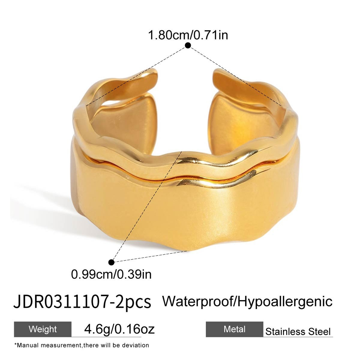 Bague en acier – BG0311107-2PCS