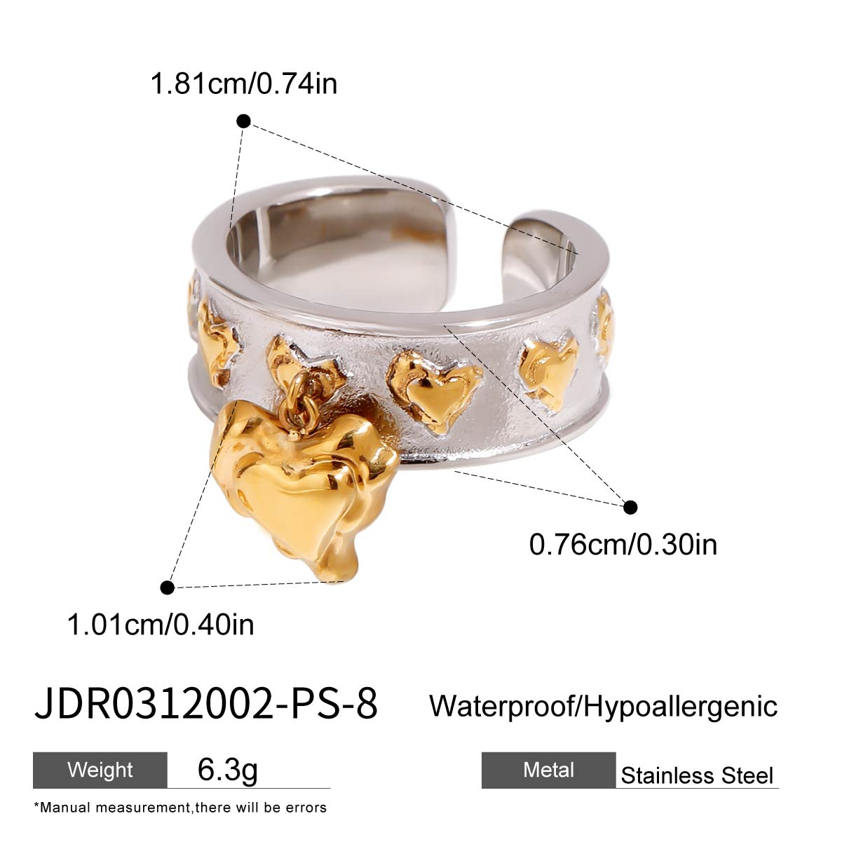 Bague en acier - BG0312002-PS-8-57