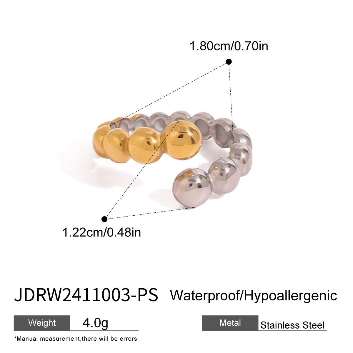 Bague en acier - BGW2411003-PS