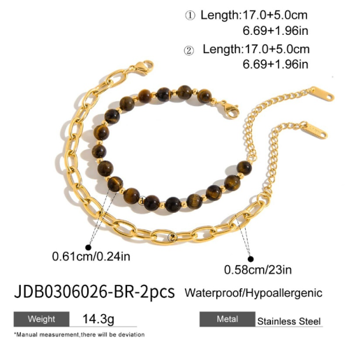 Bracelet en acier – BR0306026-BR-2PCS