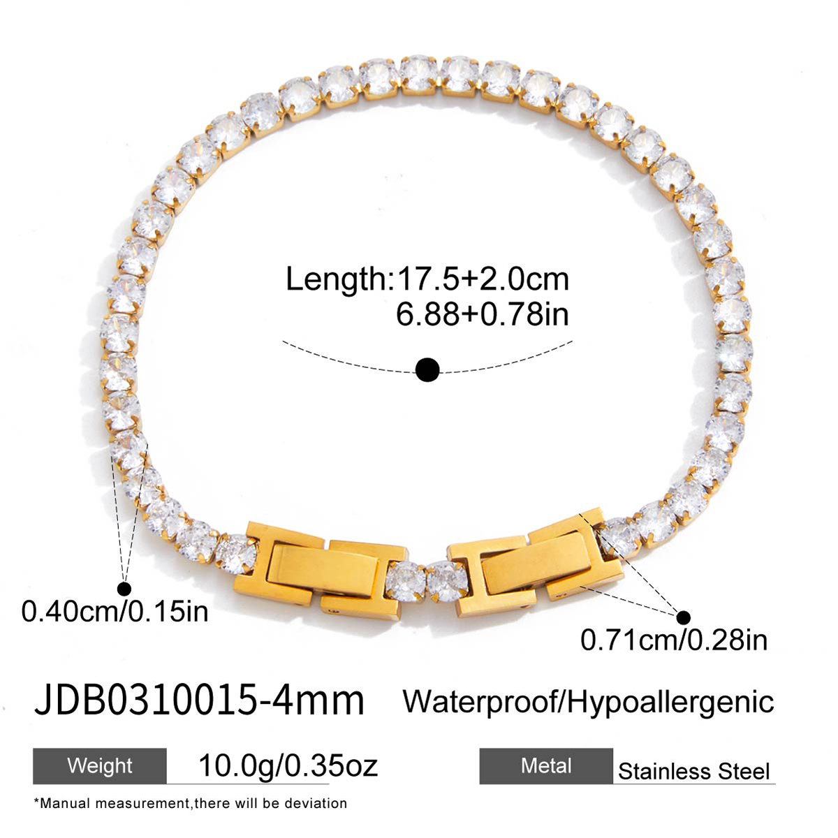Bracelet en acier – BR0310015-4MM