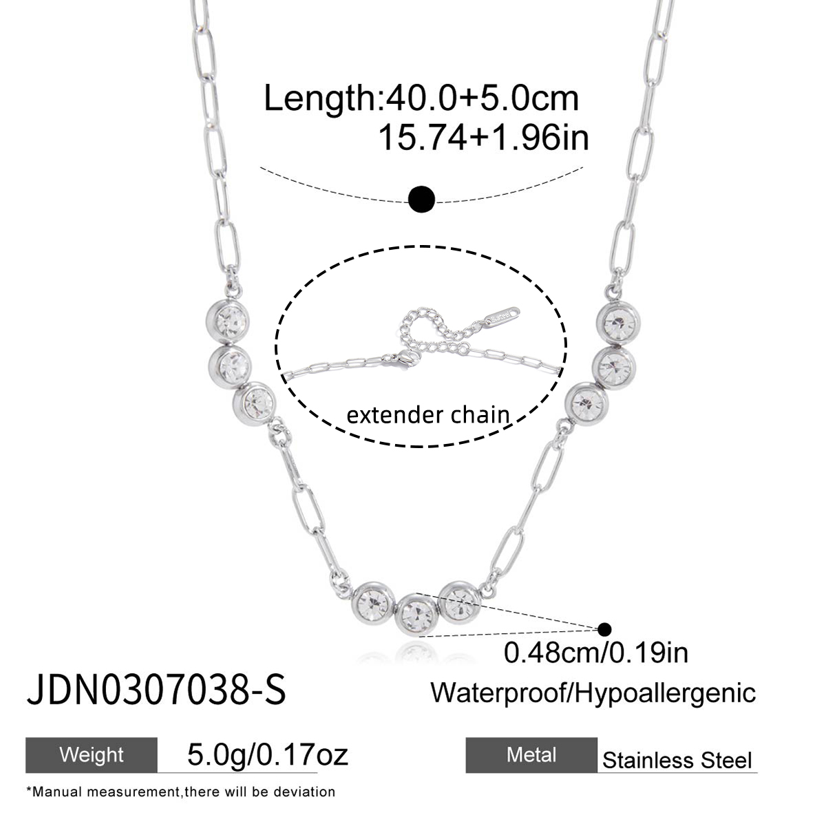 Collier en acier – COL0307038-S