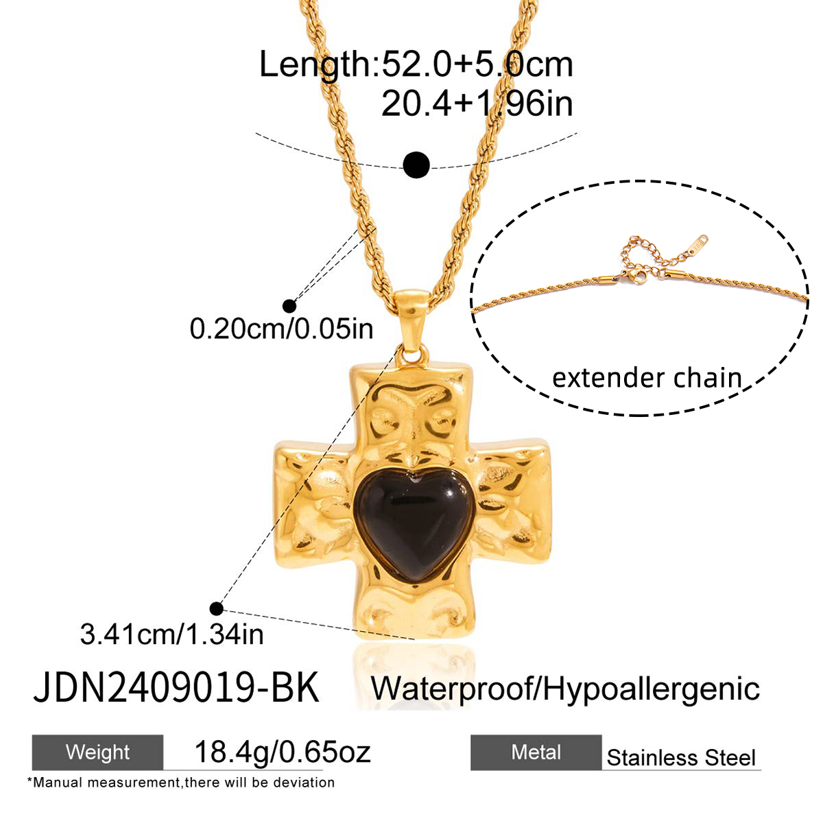 Collier en acier - COL2409019-BK