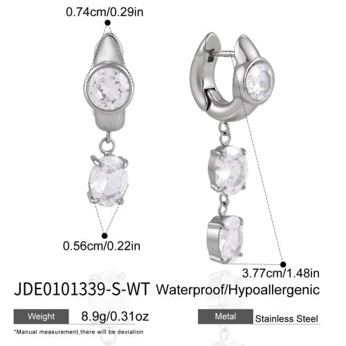 Boucles d’oreilles en acier – E0101339-S-WT