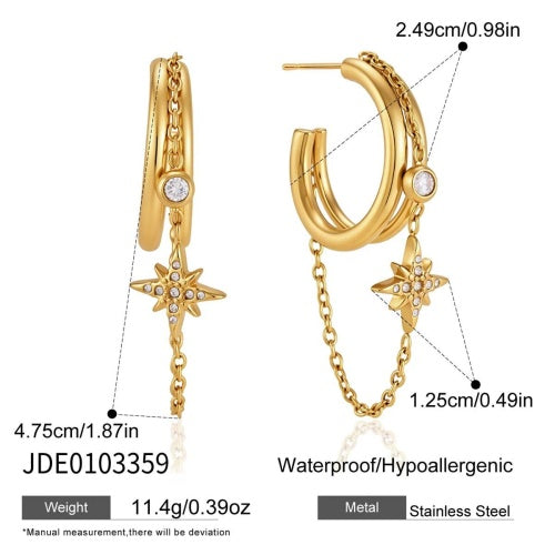 Boucles d’oreilles en acier – E0103359