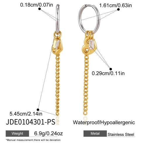 Boucles d’oreilles en acier – E0104301-PS