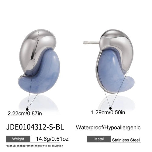 Boucles d’oreilles en acier – E0104312-S-BL