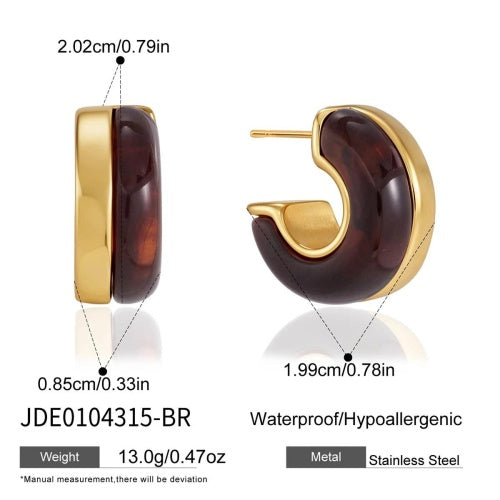 Boucles d’oreilles en acier – E0104315-BR