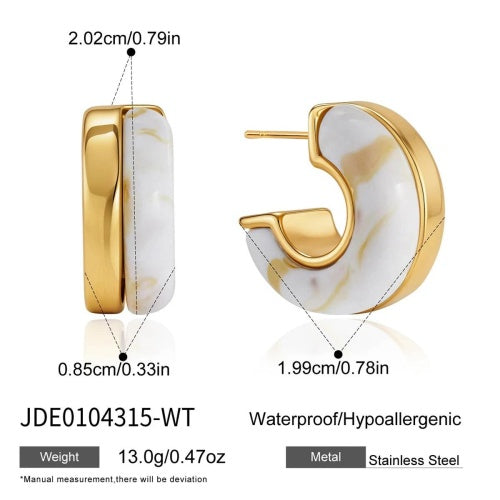 Boucles d’oreilles en acier – E0104315-WT