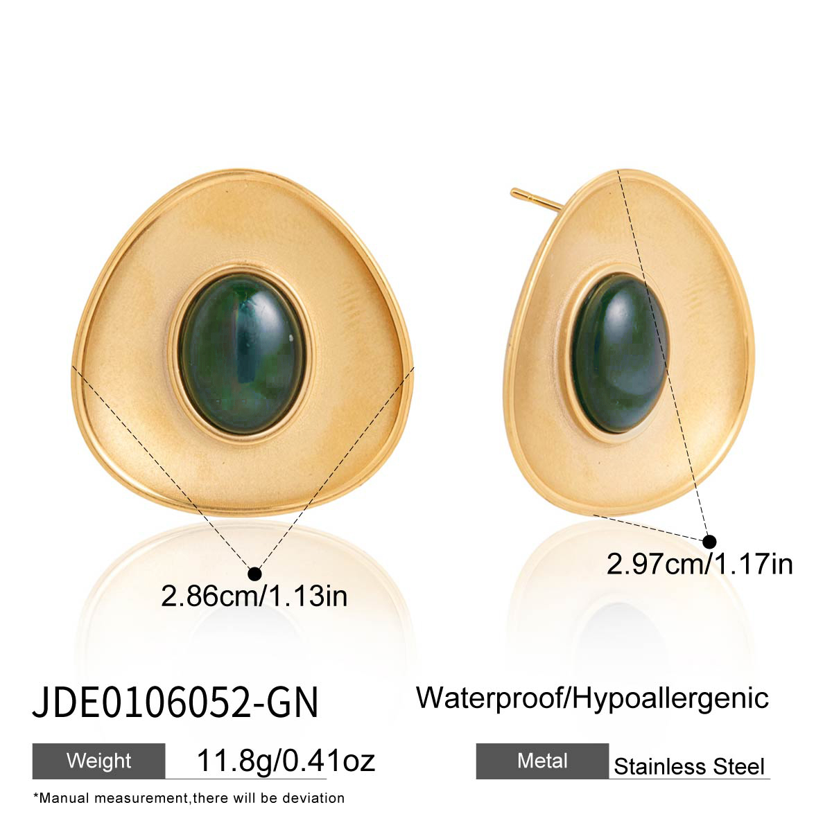 Boucles d’oreilles en acier – E0106052-GN