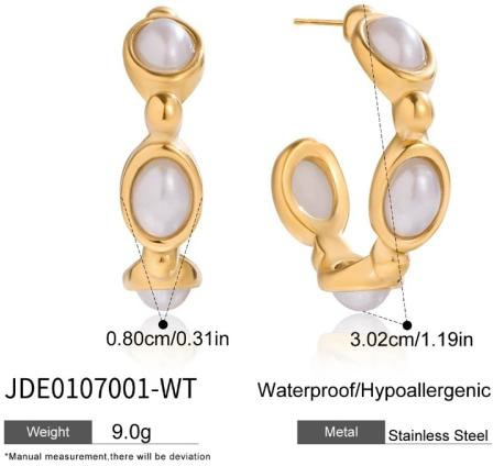 Boucles d’oreilles en acier – E0107001-WT