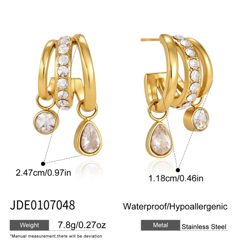 BOUCLES D’OREILLES ACIER REF E0107048