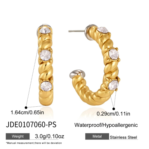 BOUCLES D’OREILLES ACIER REF E0107060-PS