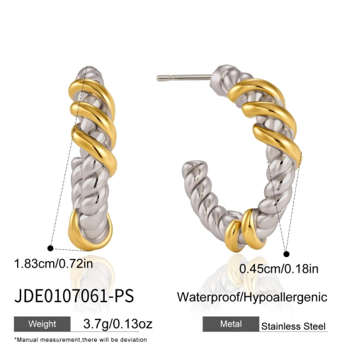 BOUCLES D’OREILLES ACIER REF E0107061-PS