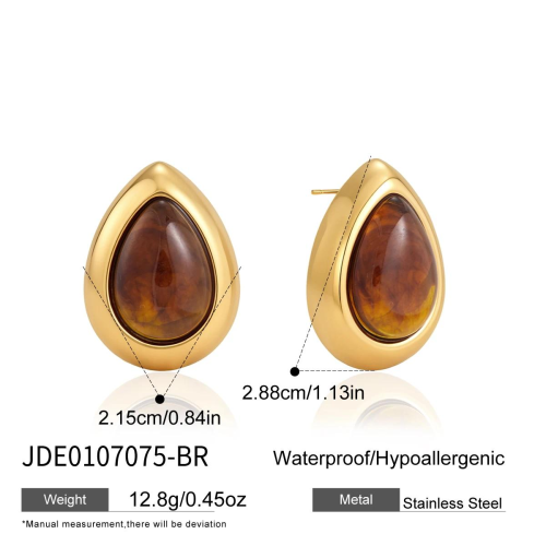BOUCLES D’OREILLES ACIER REF E0107075-BR