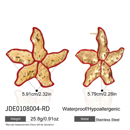 Boucles d’oreilles en acier – E0108004-RD