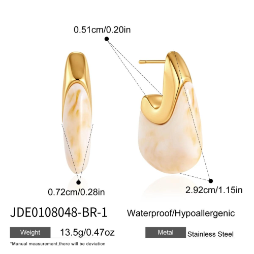 BOUCLES D’OREILLES ACIER REF E0108048-BR-1