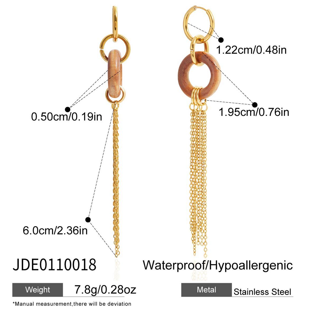 Boucles d'oreilles en acier - E0110018