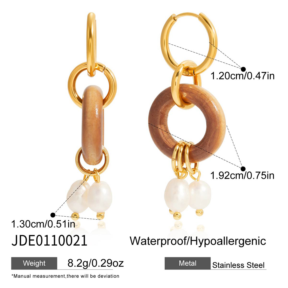 Boucles d'oreilles en acier - E0110021