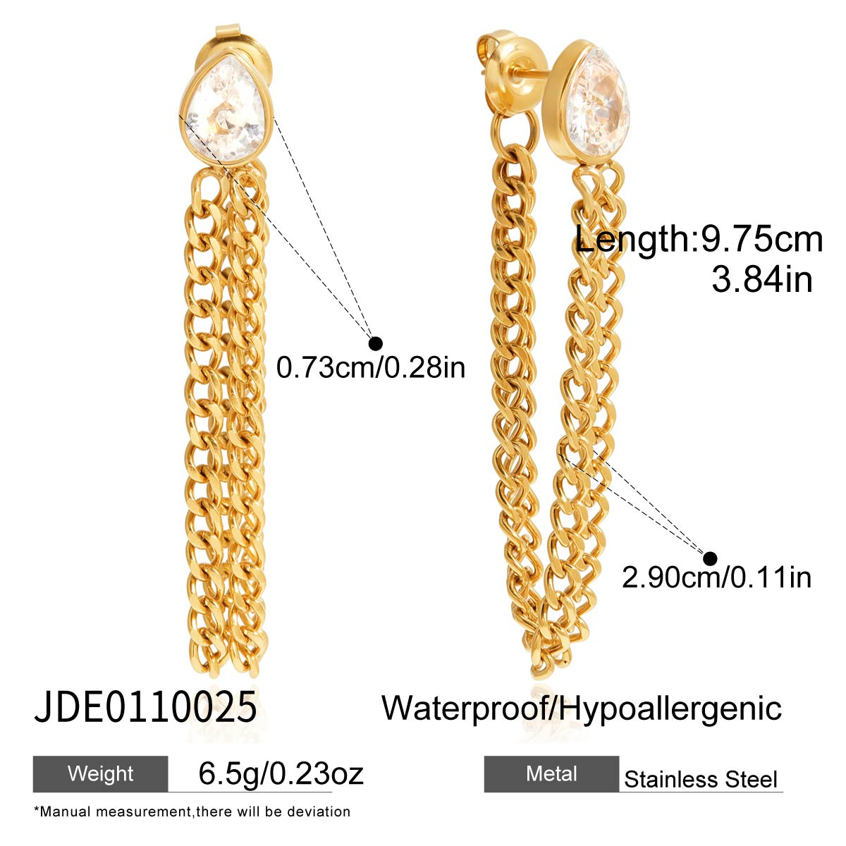 Boucles d'oreilles en acier - E0110025