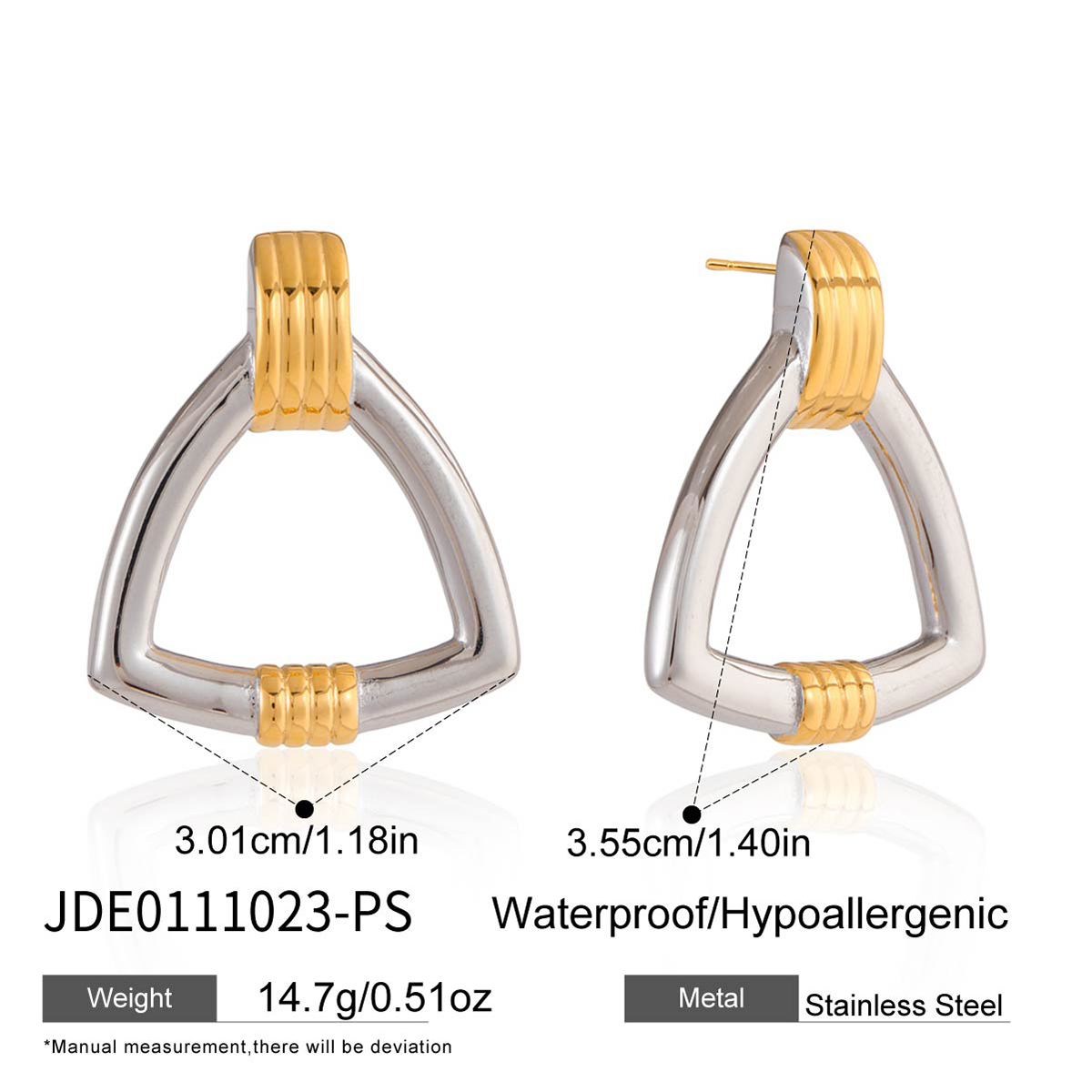Boucles d'oreilles en acier - E0111023-PS