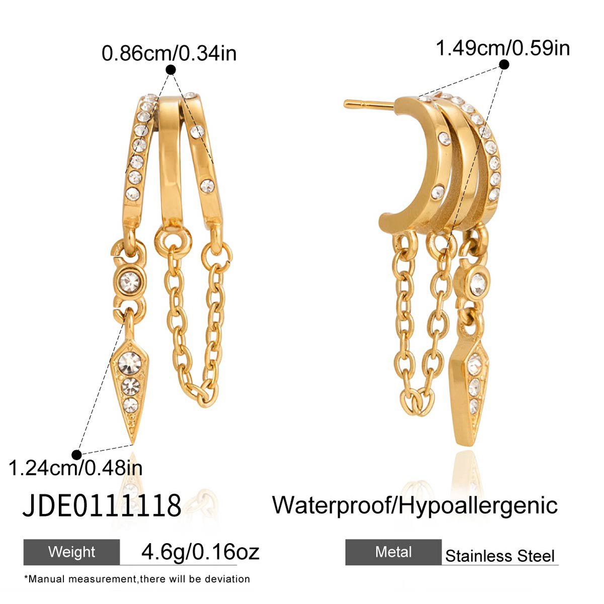 Boucles d’oreilles en acier – E0111118