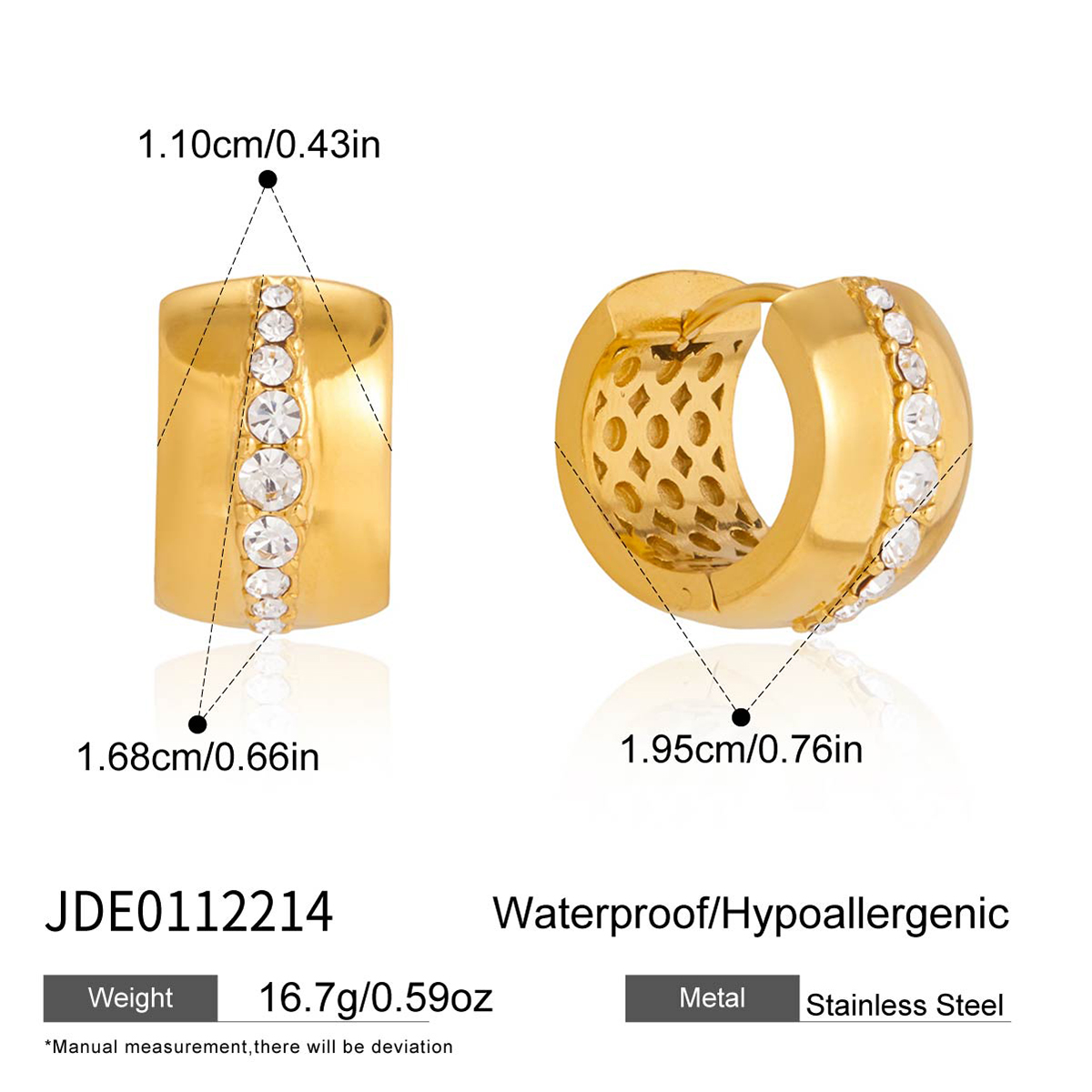 Boucles d’oreilles en acier – E0112214