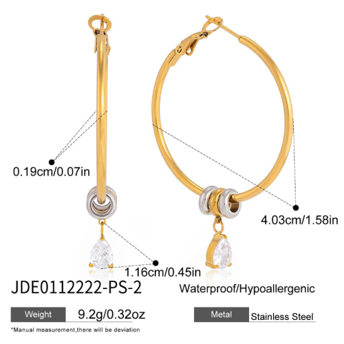 Boucles d’oreilles en acier – E0112222-PS-2