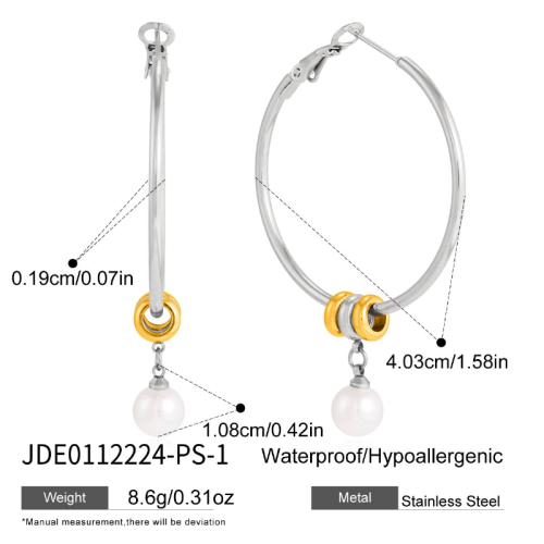 Boucles d’oreilles en acier – E0112224-PS-1