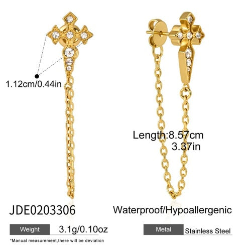 Boucles d’oreilles en acier – E0203306