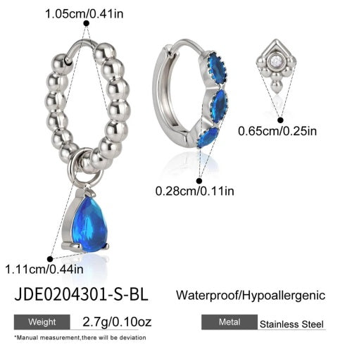 Boucles d’oreilles en acier – E0204301-S-BL