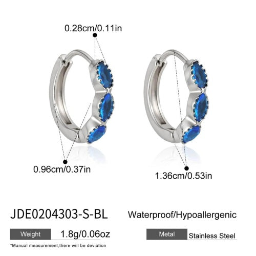 Boucles d’oreilles en acier – E0204303-S-BL