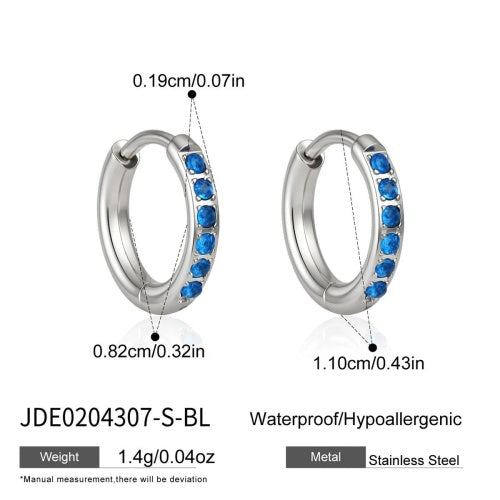 Boucles d’oreilles en acier – E0204307-S-BL