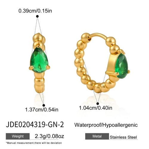 Boucles d’oreilles en acier – E0204319-GN-2