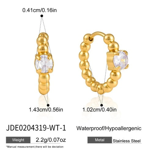 Boucles d’oreilles en acier – E0204319-WT-1