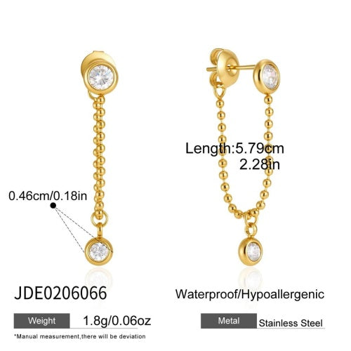 BOUCLES D’OREILLES ACIER REF E0206066