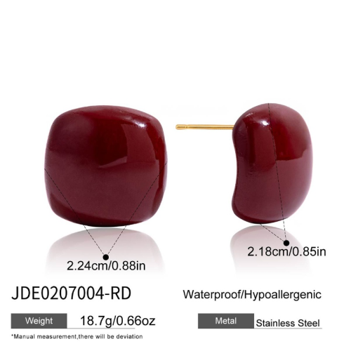 Boucles d’oreilles en acier – E0207004-RD