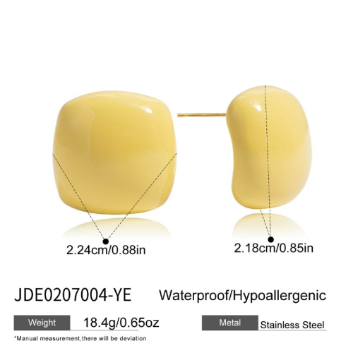Boucles d’oreilles en acier – E0207004-YE