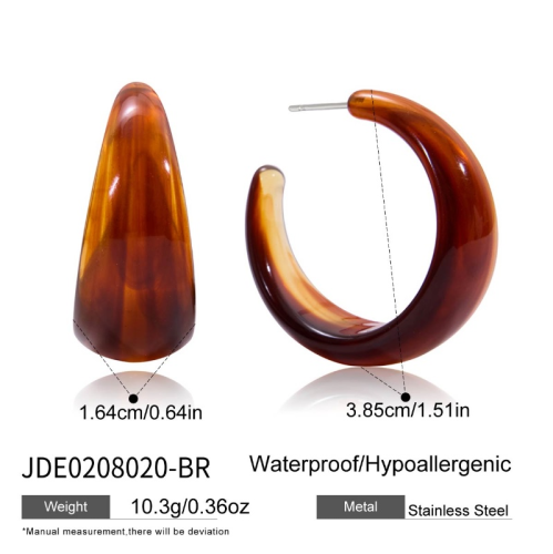 Boucles d’oreilles en acier – E0208020-BR