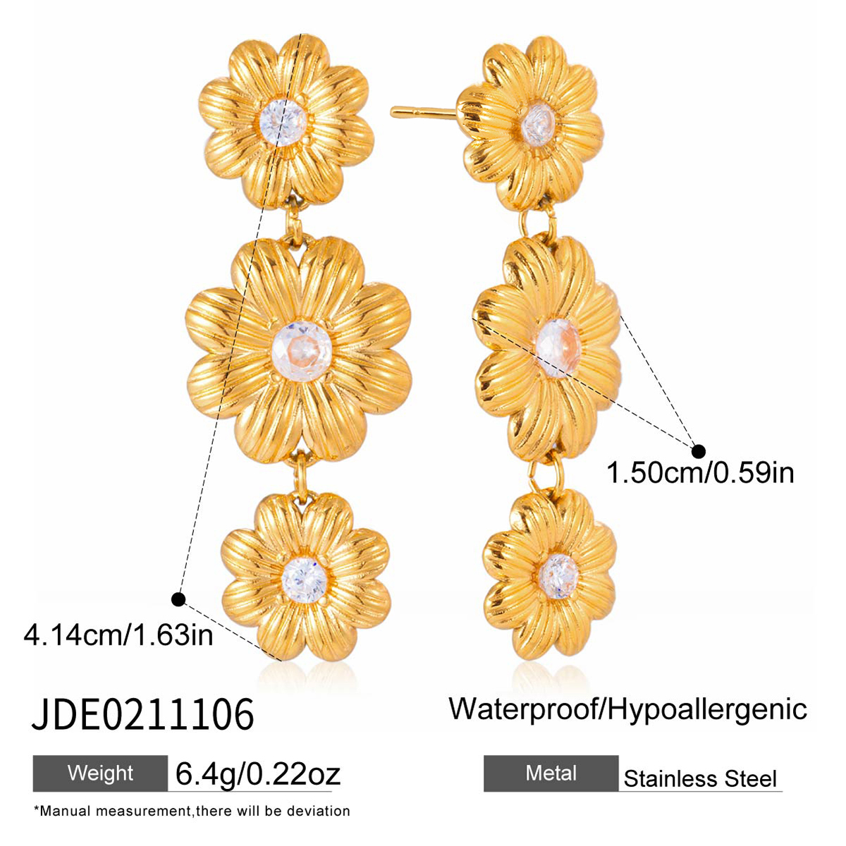 Boucles d’oreilles en acier – E0211106