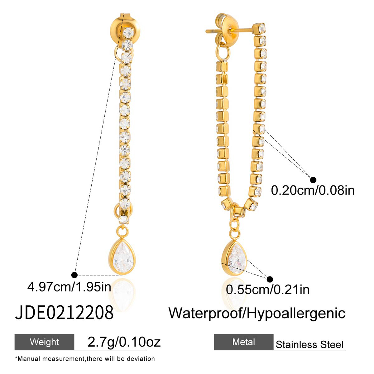 Boucles d’oreilles en acier – E0212208