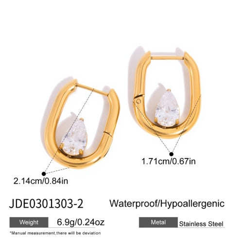 Boucles d’oreilles en acier – E0301303-2