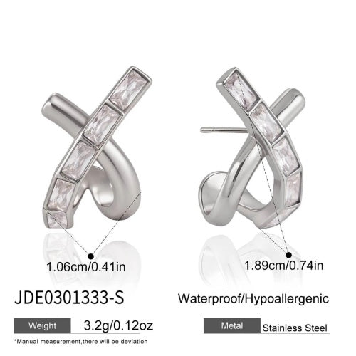 Boucles d’oreilles en acier – E0301333-S