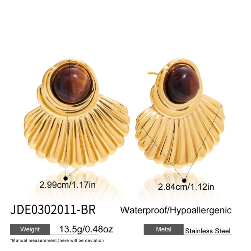 Boucles d’oreilles en acier – E0302011-BR