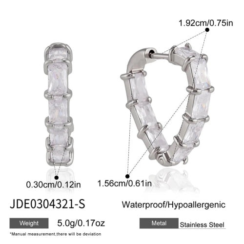 Boucles d’oreilles en acier – E0304321-S