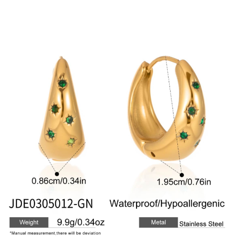 Boucles d’oreilles en acier – E0305012-GN