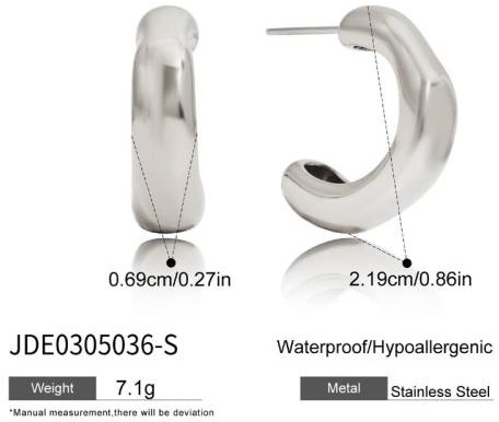 Boucles d’oreilles en acier – E0305036-S